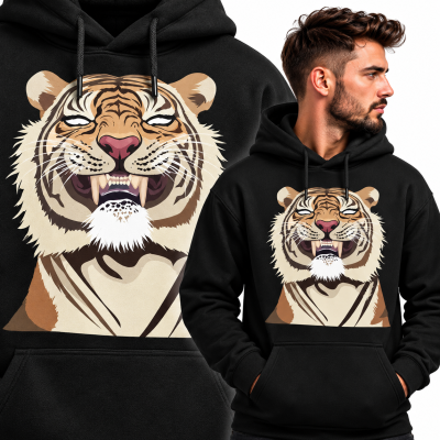 BLUZA Z KAPTUREM ZWIERZĘTA TIGERE